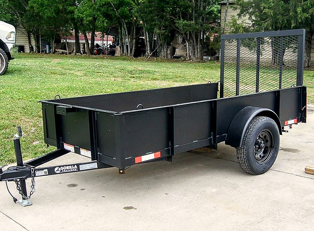 New Utility Trailer with 18in Metal Sides 3500lb Axle — 5x10