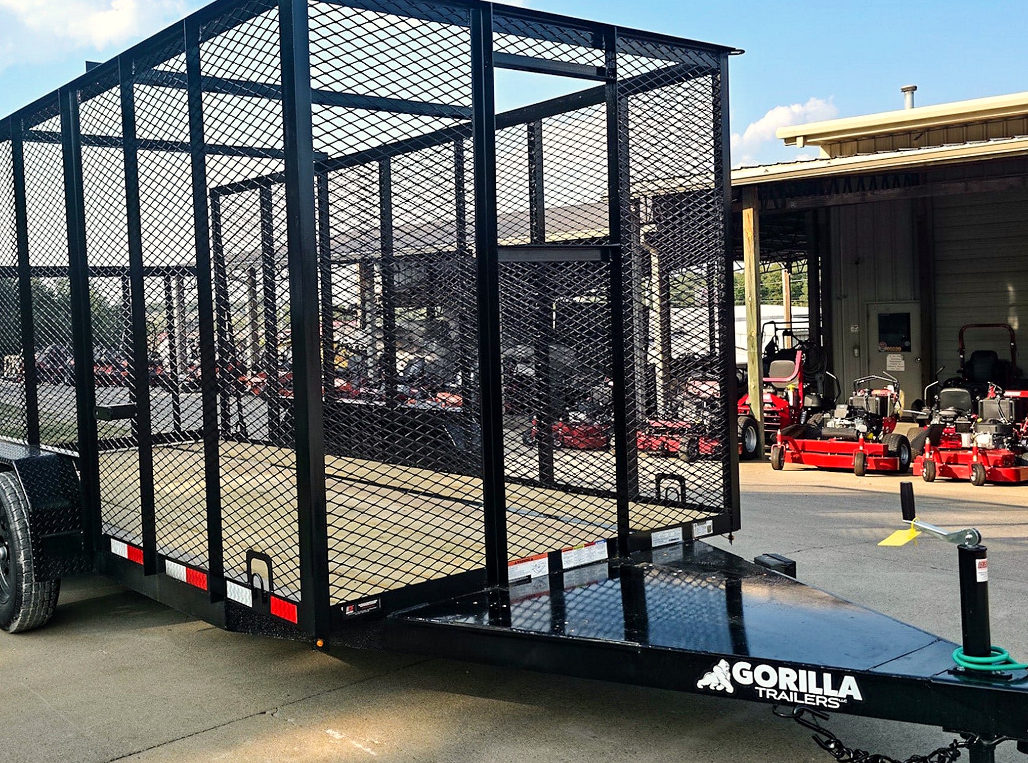 New Leaf Cage Debris Loader Utility Trailer (2) 3500 Axles — 6.4' x 14'